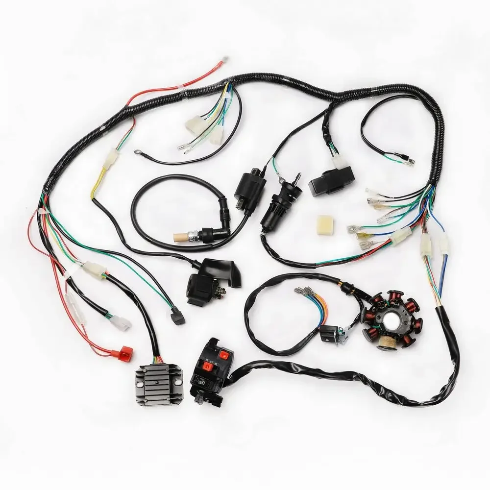 Full Electrics Wiring Harness Loom Coil CDI 150-250cc Quad Bike Buggy Gokart US