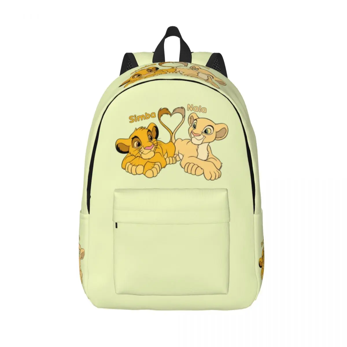 

Custom Simba And Nala Cartoon Canvas Backpack Water Resistant School College The Lion King Hakuna Matata Bag Printing Bookbags