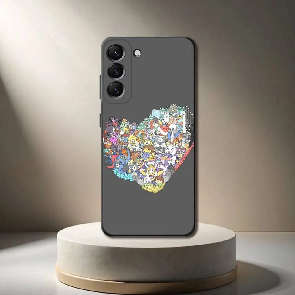 حافظة هاتف رائعة من Game U-Undertale-es لهاتف سامسونج جالاكسي A 73,72,51,53,52,71,22,5G,Note,J7,8,9 غطاء أسود ناعم #5