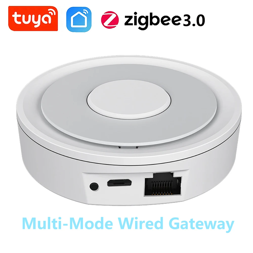 Tuya Smart Life ZigBee 3.0 Smart Wireless/Wired Gateway Hub Home Smart Bridge Remote Linkage Devices WiFi Central Control Host