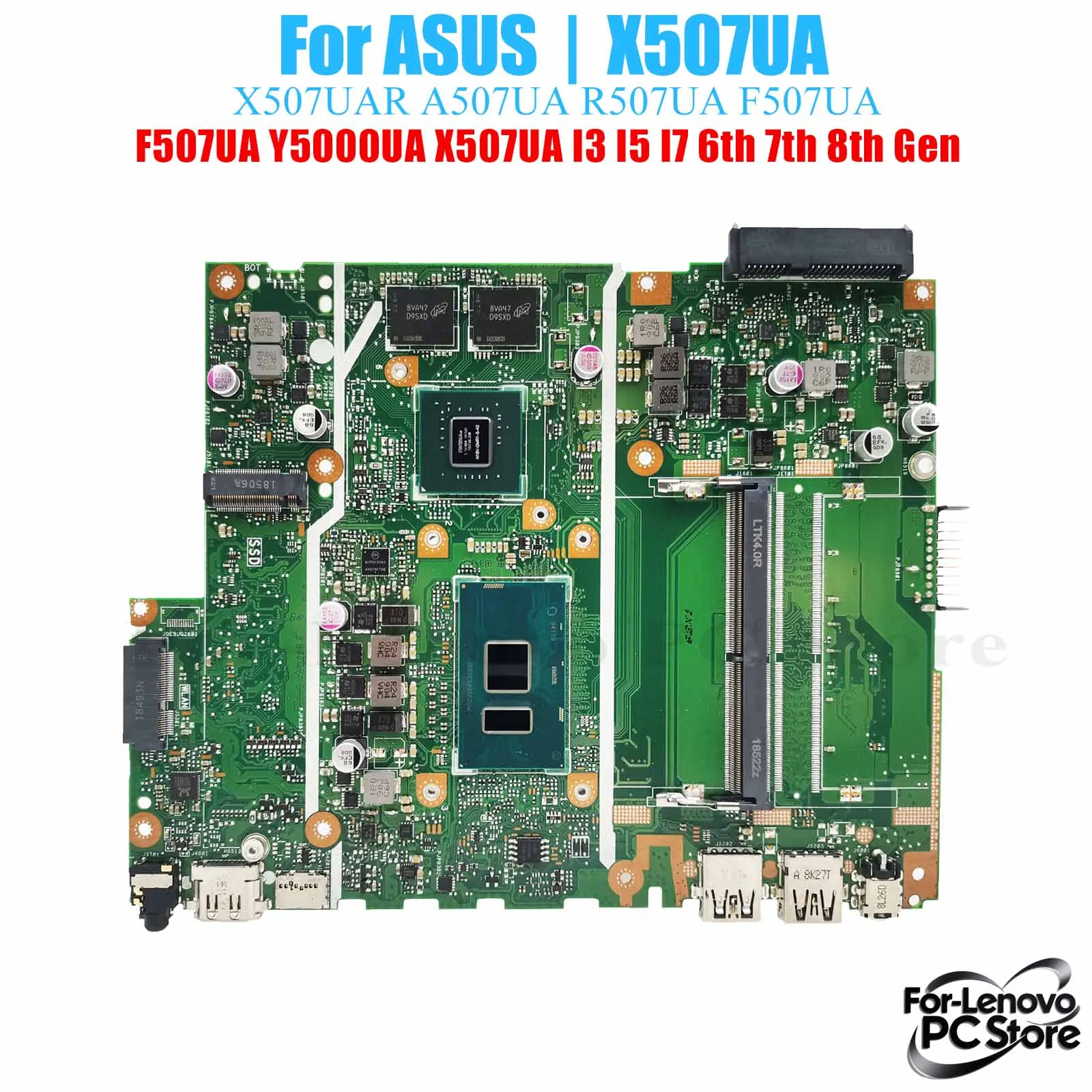 

X507UA For ASUS VivoBook A507UA R507UA F507UA Y5000UA 6050A2628301 X507UA Mainboard Laptop Mainboard