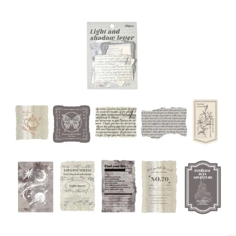 Fashionable Retro Decorative Sticker Pack Envelope Designs For Scrapbook Journal DIY Gift K92C