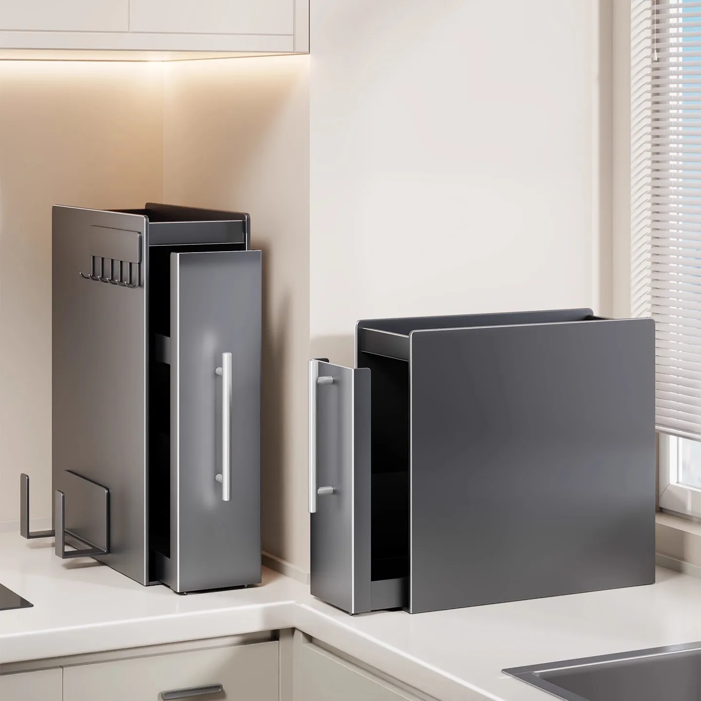 

Kitchen rack, countertop, pull-out narrow side rack, seasoning cabinet, household multi-functional soy sauce and vinegar