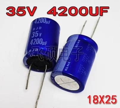2 teile/los 35 4200 UF 18*25 Aluminium-elektrolytkondensator Größe 18X25mm 4200 UF 35 v 20%