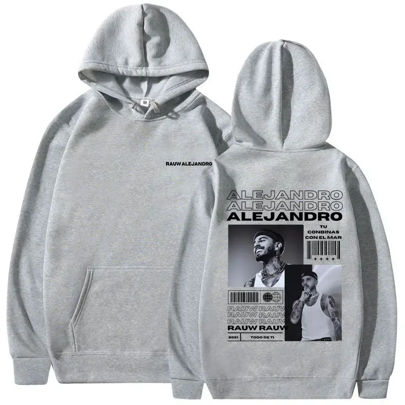 Singer Rauw Alejandro Todo De Ti طباعة هوديي Harajuku هوديي الرجال النساء بلوزات خمر الربيع والخريف الشارع الشهير Y2K #6