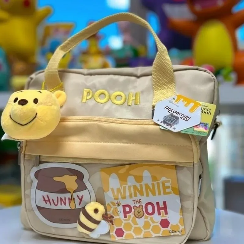 New Disney Winnie The Pooh Kawaii Original Bee Bear Large-capacity One Shoulder Bag  Portable Backpack Cartoon Cute Girls Gifts