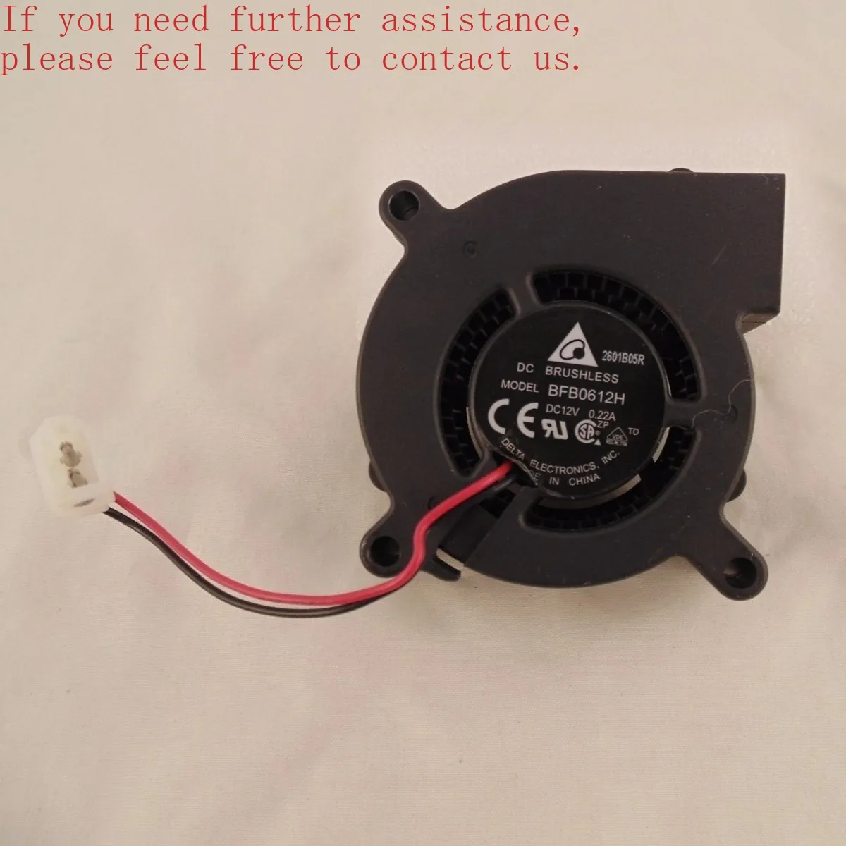 

For Delta BFB0612H DC 12V 0.22A Brushless 60x60x25mm 2 Pin Projector Turbo Fan Blower -