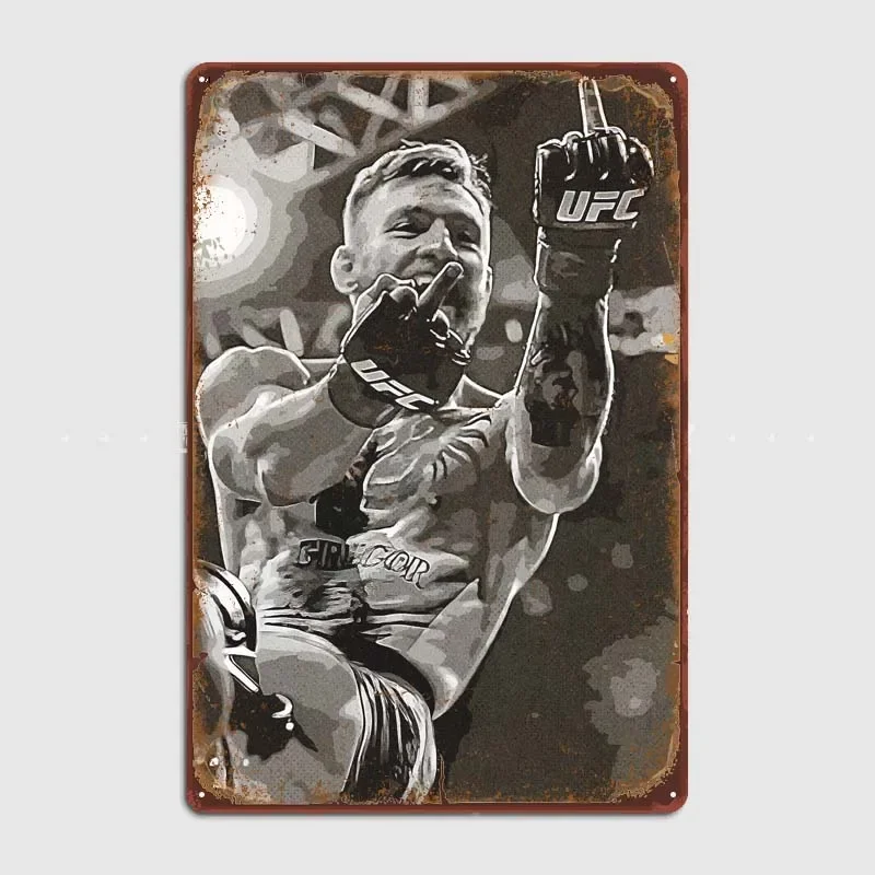 Conor McGregor Boxing Art Vintage Home Decor Items Custom Metal Sign Plate Decoration Wall Retro Art of Murals Poster Room Mural