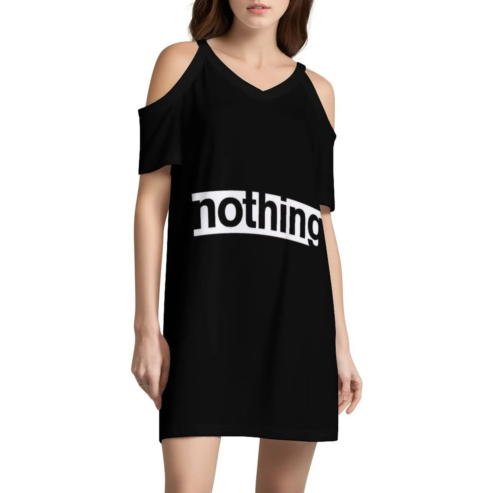 

Повседневное платье в корейском стиле для женщин, простые повседневные офисные женские платья, женская одежда Nothing Records