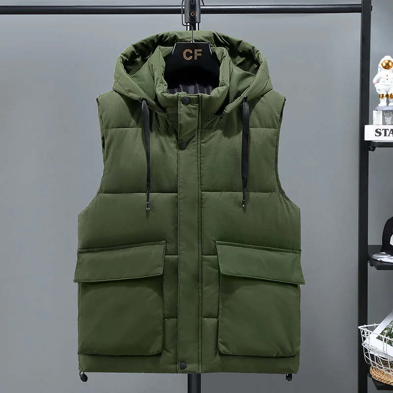 

Large size waistcoat autumn winter new large size thickened shoulders sleeveless coat man vest jacket male 8XL 7XL 6XL 5XL