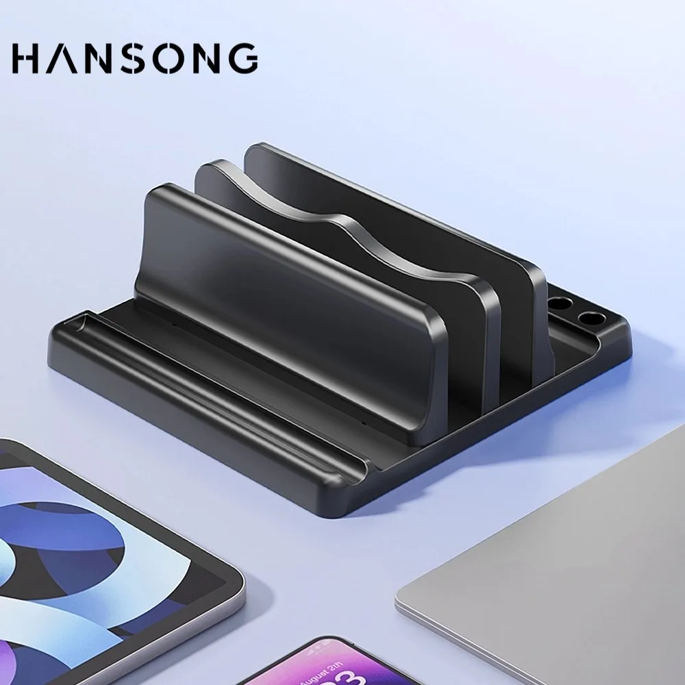 Office Laptop Stand Vertical Save Desktop Space Easy To Place Computer Accessories Scalable Width Office Desk Storage Accessory