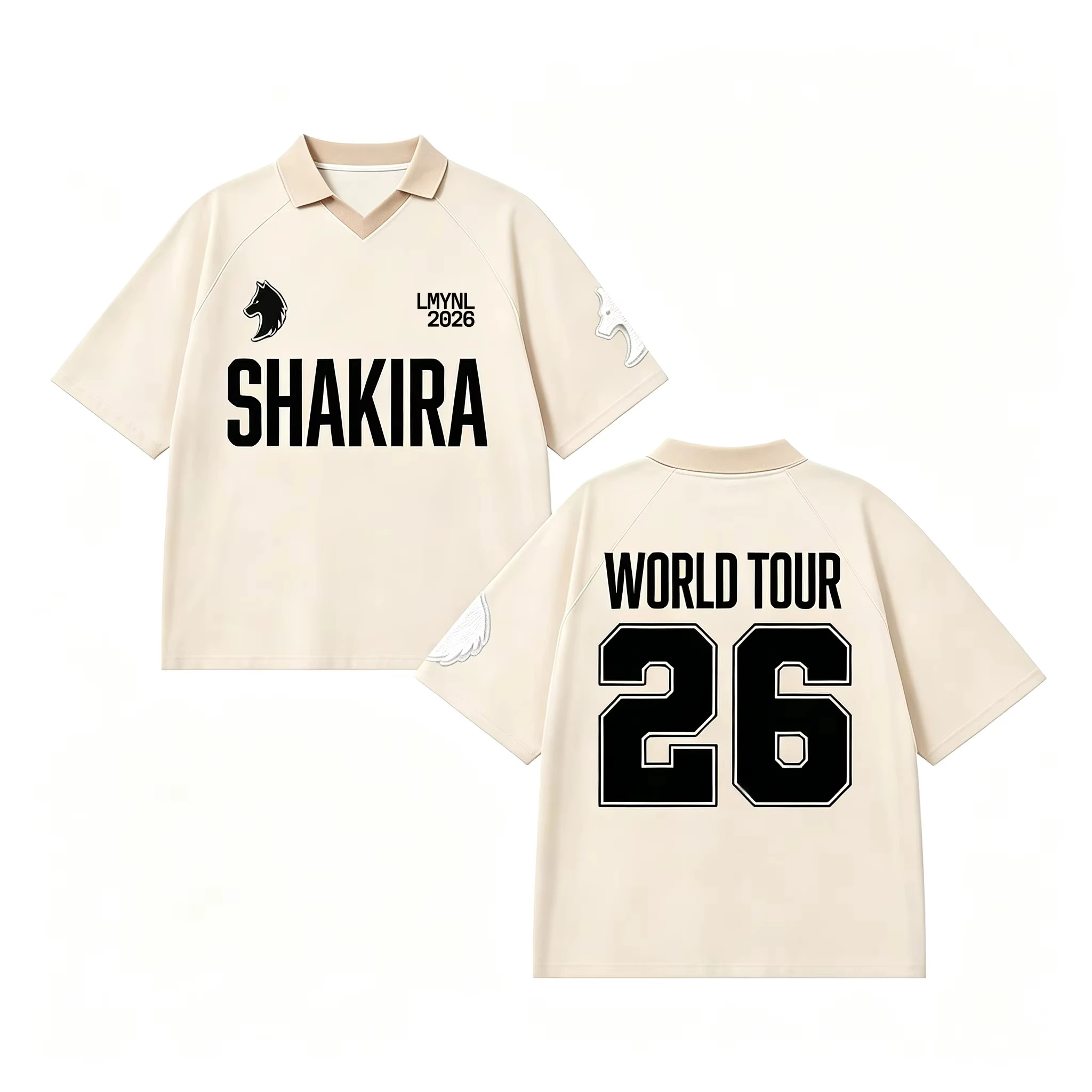 Shakira LMYNL Las Mujeres Ya No Lloran World Tour Madrid Spain Europe 2026 Jersey Men's Women's Breathable Unisex POLO T-shirts