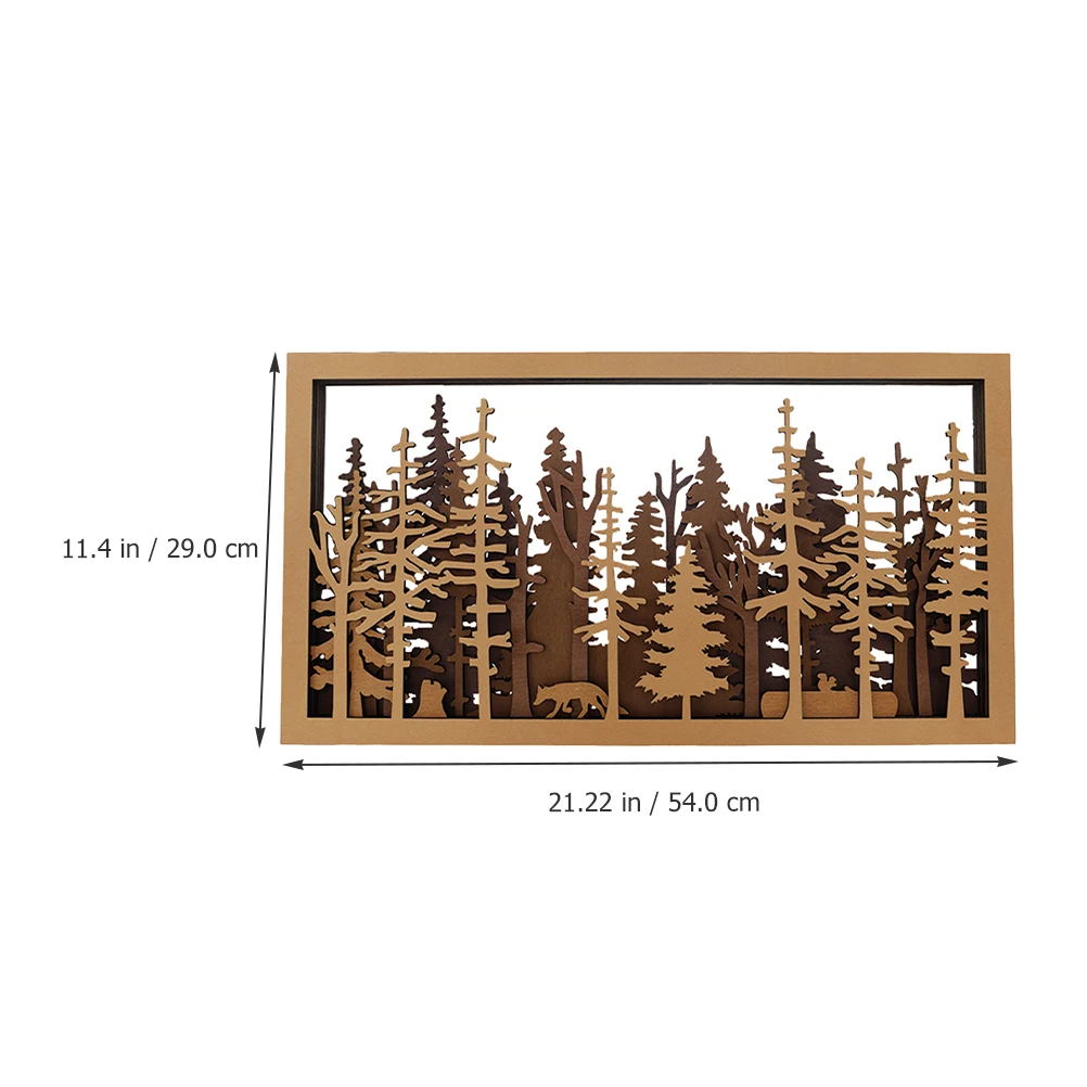 

3D Rustic Wooden Animal Sculpture Wall Plaque Home Decor Craft Hanging Wall Decoration Mini Model