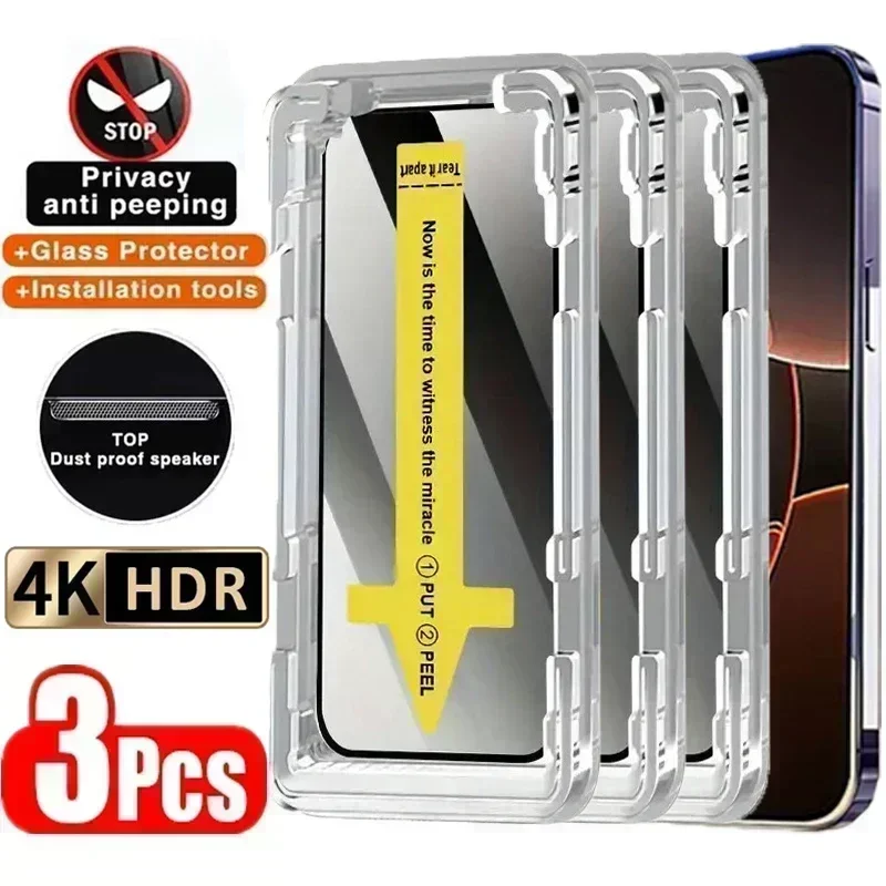 

3 шт. защитная пленка из закаленного стекла для Huawei Pura 70 Ultra P50 P60 Art P30 P40 Pro Plus, антишпионская, от подглядывания