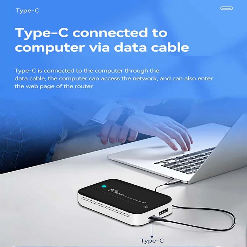 150Mbps 4G Wifi Router SIM Card Wireless Modems Portable 10000mah Large Capacity Power Bank Pocket Type-C Interface Routers