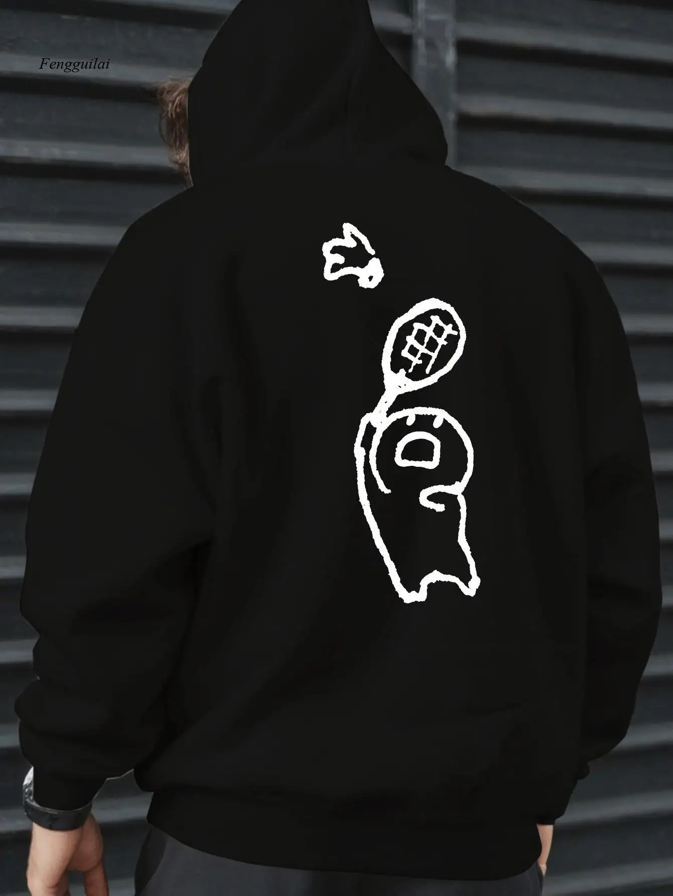 

Толстовка с капюшоном с принтом на спине бадминтона — мягкий теплый пуловер с капюшоном, подходит для спортзала, спорта, повседневной зимней одежды