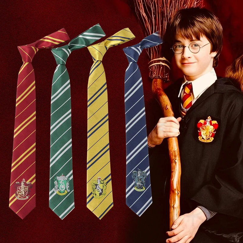 Corbata de Harry Potter para mujer, diseño de serpiente de la Casa Slytherin, corbata de Fendolaven Crow de la Casa Hufflepuff para hombre