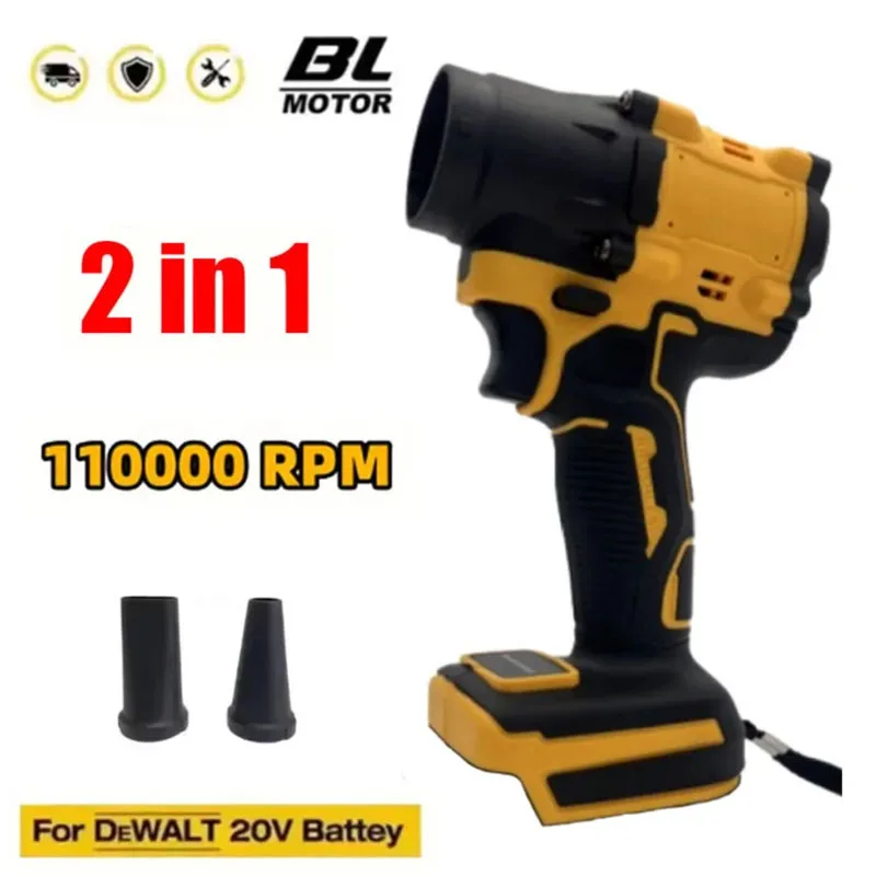 

For DeWALT 20V Battery 2-in-1 Brushless Turbo Blower Jet Fan & Vacuum Cleaner High Speed 110000RPM Handheld Dust Blowing Tool