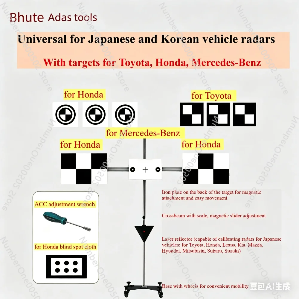 ADAS Calibration Tool ACC mmWave Radar Calibration for Japanese Korean Cars, Front Camera Calibration for Mercedes, Toyota Honda
