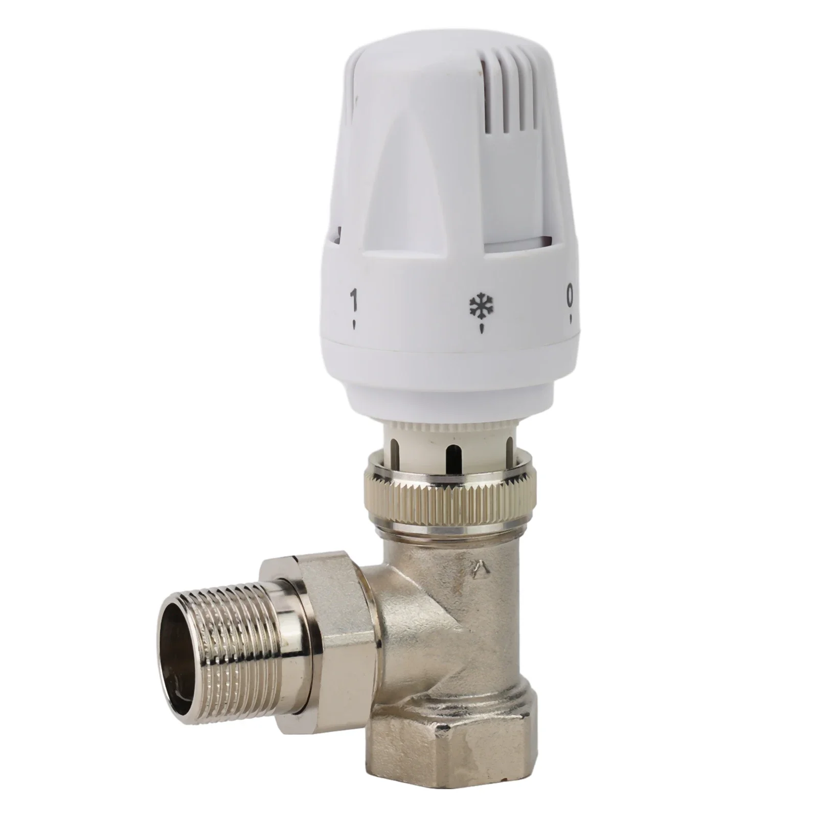 Thermostatic Radiator Valve Multiple Settings Special Valve White Silver Energy Efficient 1 Pc Automatically Copper