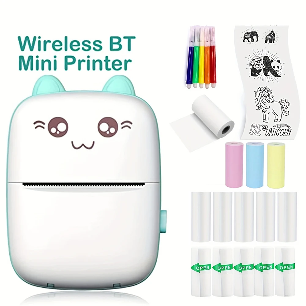 Mini Printer For IPhone And Android, Wireless Mini Photo Printer Label Printer, Portable Mini Thermal Printer For Printing Label