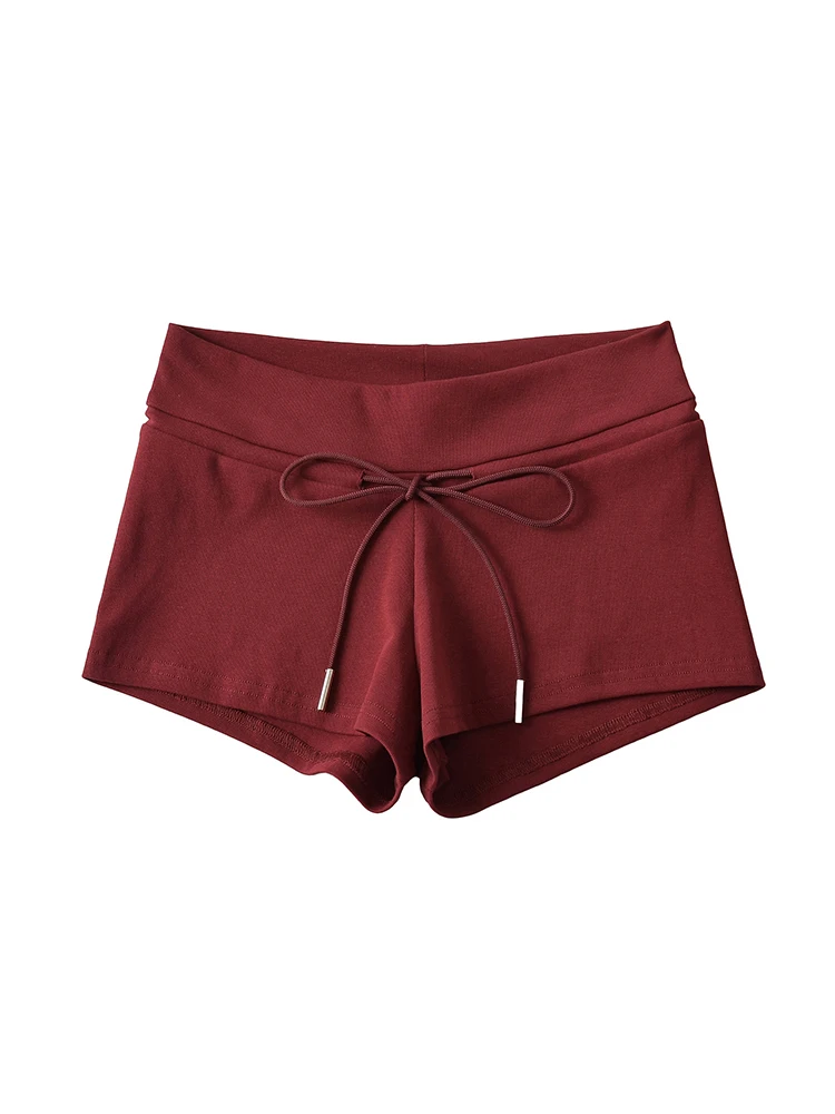 Amerykańskie retro stringi z wysokim stanem, sportowe spodenki damskie na lato, wygodne, bawełniane, luźne, wyszczuplające, proste, z szerokimi nogawkami, krótkie spodenki.