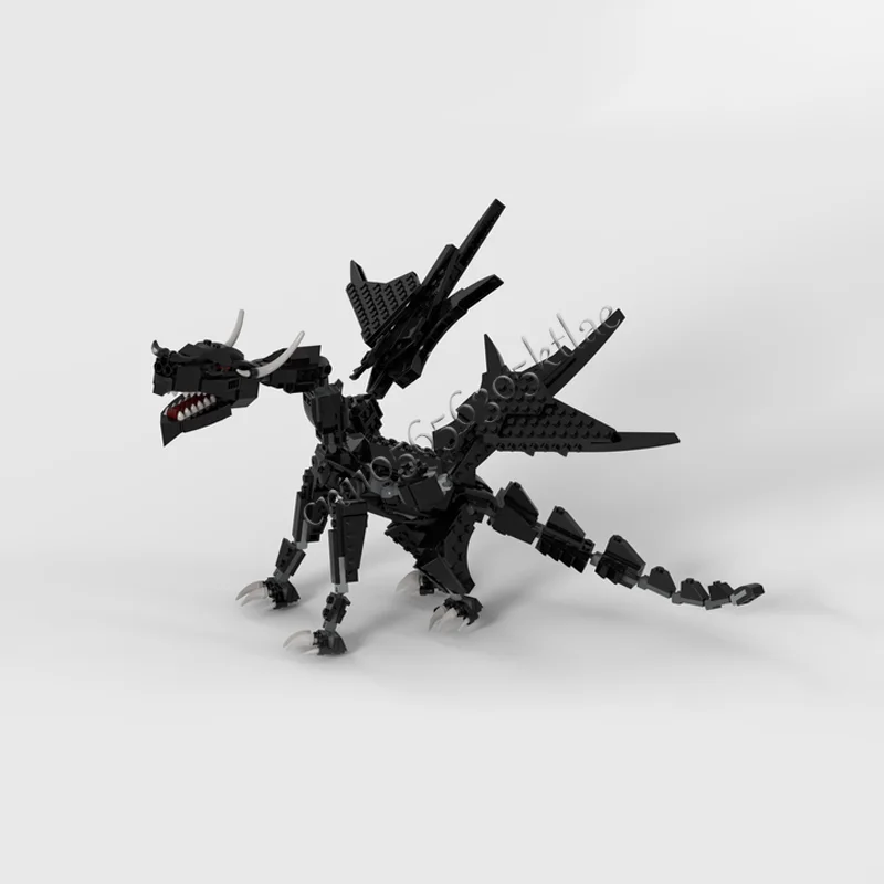 Novo 440 peças moc famoso anime dominador dinossauro voador blocos de construção modelo crianças montagem exibição brinquedos presentes do festival