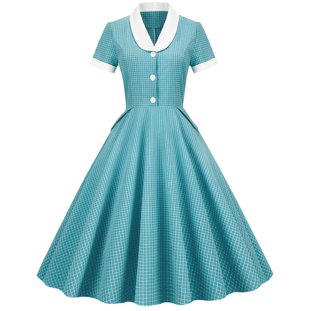 1950s Cape Collar Vintage  Dresses Retro Rockabilly  Cocktail Party Dress