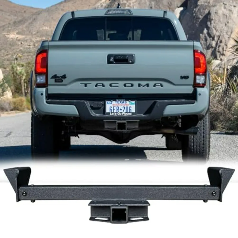 

Тягово-сцепное устройство (фаркоп) из черной стали, 2-точечное, совместимое с Toyota Tacoma 2016-2022 годов (не подходит для моделей SR)