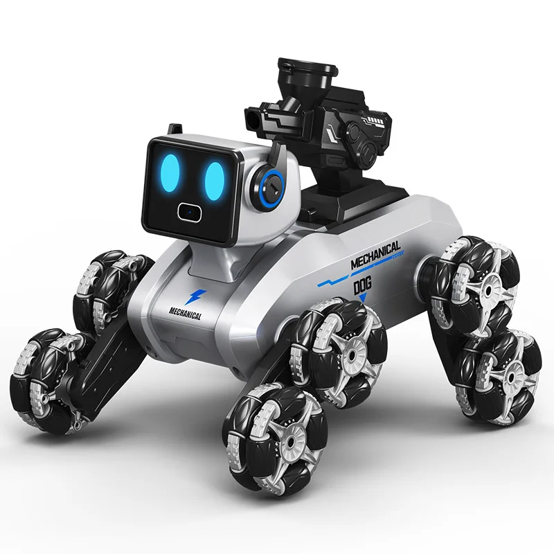 Children Remote Control Dog Car Electric Intelligent Machine Dogs Eight-wheel RC Mechanical Dog Drift Toy Boys Birthday Gift