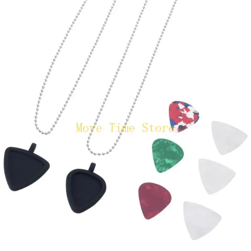 92ME Engravable Musician Necklace With Ergonomic Thickness Guitar Pick Necklace for Performers and Music Enthusiasts