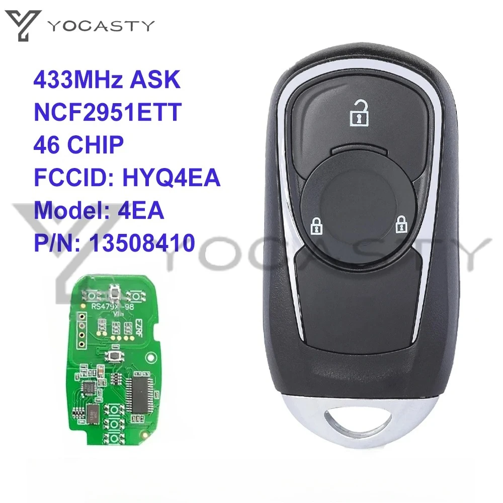 

YOCASTY 2 Buttons Flip Remote Car Key 433MHz PCF7937E 46 CHIP For Opel Astra K Insignia 2015 2016 2017