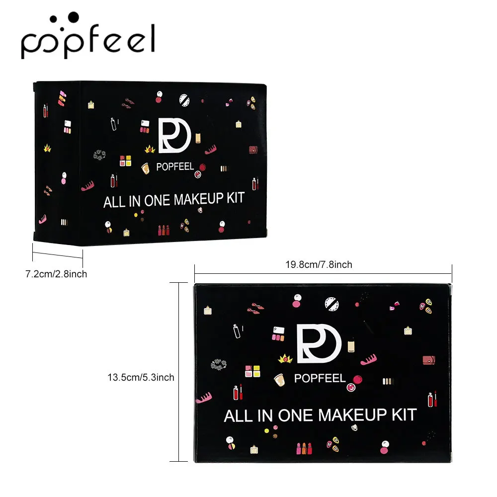 Kit per il trucco Popfeel in edizione limitata Set completo All in One Ombretto Eyeliner Correttore Fondotinta Set di lusso Regalo per le donne Cosmetici