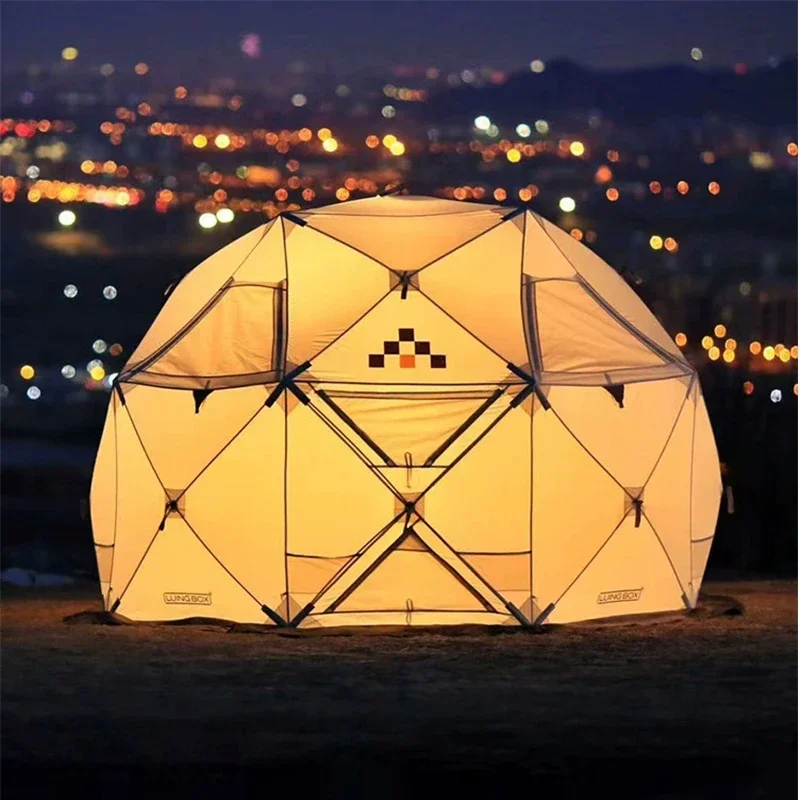 Spherical Tent Outdoor Folding Portable Camping Thickened Waterproof Awning Picnic Large Space Camping Tent