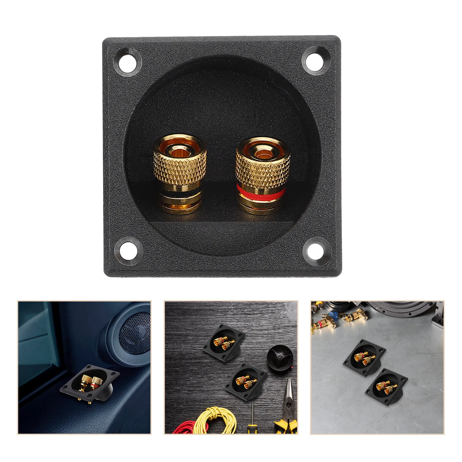 2 pcs Speaker Audio Halloween Christmas New Year Car Speaker Box Car Audio Installation Binding Posts Speaker Terminal Reliable