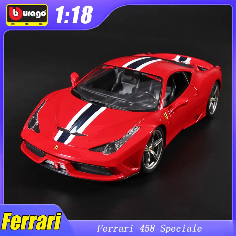 

1:18 Bburago Ferrari 458 Speciale, модель автомобиля, масштаб, оригинальная имитация сплава, роскошная коллекция, подарочная машина, подлинная авторизация