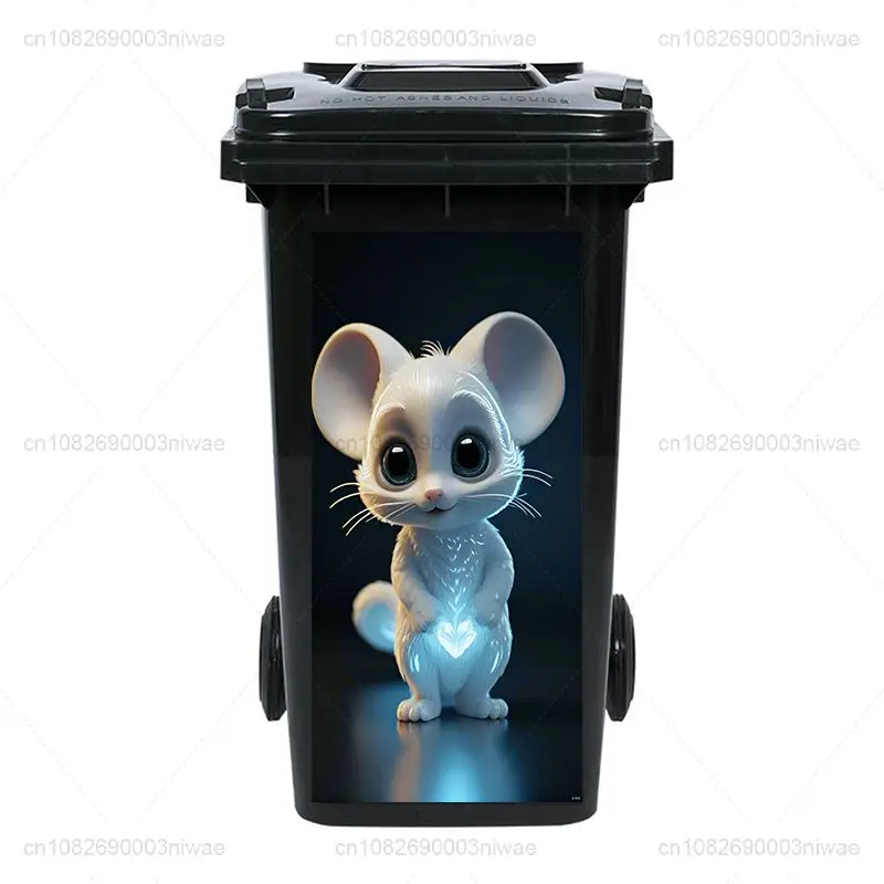 Creative and personalized animal painting trash can stickers, wall paintings, home stickers, PVC waterproof stickers