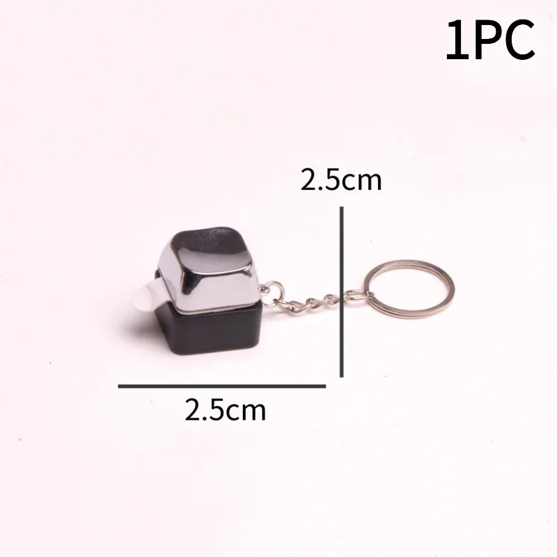 1PC Electric Shock Electric Keyboard Keychain Street Trick Novelty Item Fidget Keychain Shocking Handshake Trick Clicker Toy.