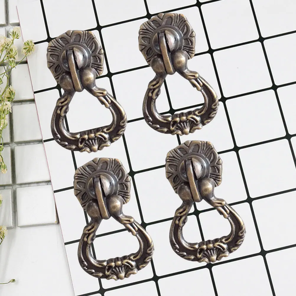 

4Pcs Zinc Alloy Drawer Pull Handle Style for Kitchen Cupboard Cabinet Dresser Smooth Surface Easy to Install