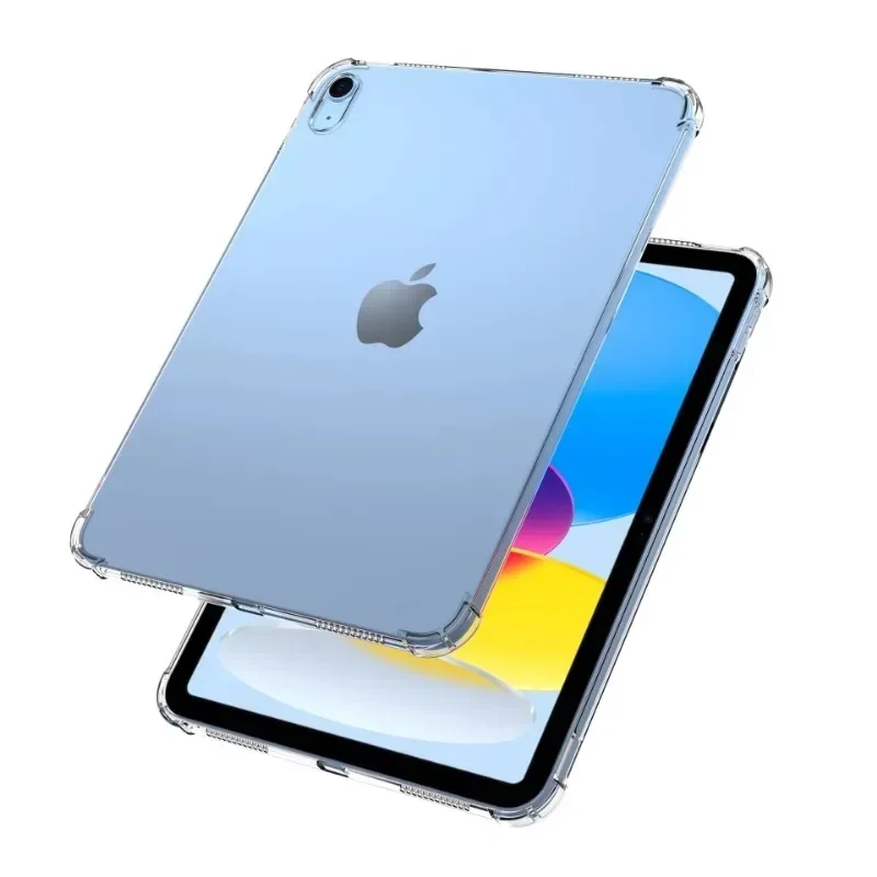 Capa tpu transparente para ipad 11 10.9 polegadas 2022 2025 10th 11th geração a2696 a2757 a3354 a3356 a3355 a16 11 "capa macia de silicone