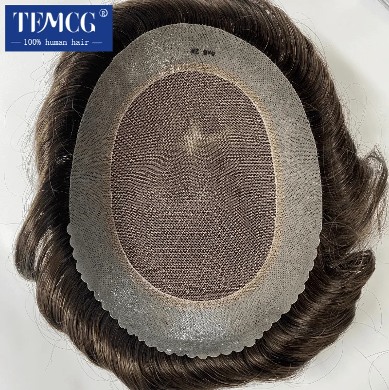 

Australia Toupee Men Wig Lace PU Base Male Hair Prosthesis Breathable Men's Capillary Prosthesis Replacement System Male wig