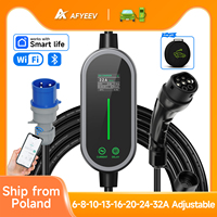 AFYEEV Type 2 Portable EV Charger 7.2KW 32A 1Phase Wallbox Electric Vehicle Charger CEE Plug WiFi Bluetooth APP Remote Control