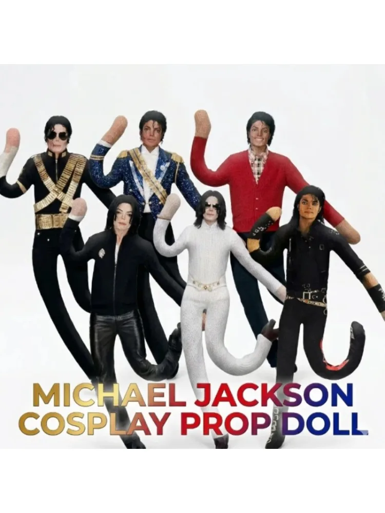 Michael Jackson Cosplay Requisiten-Puppe Plüschfigur Abstrakte Gelenkbewegliche Puppen Weiche Stoffpuppen Raumdekoration Sammlerstück Geschenk