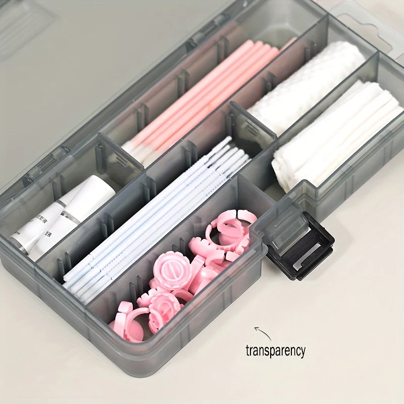 Professionelle Wimpern-Organizer-Box mit 10 Fächern – bruchsicherer und staubdichter Aufbewahrungskoffer mit großem Fassungsvermögen für falsche Wimpern
