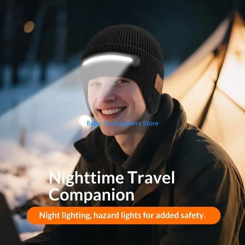 

R1WF Light Up Music Cap with Music Entertainment And LED Light for Winter Sport Wear