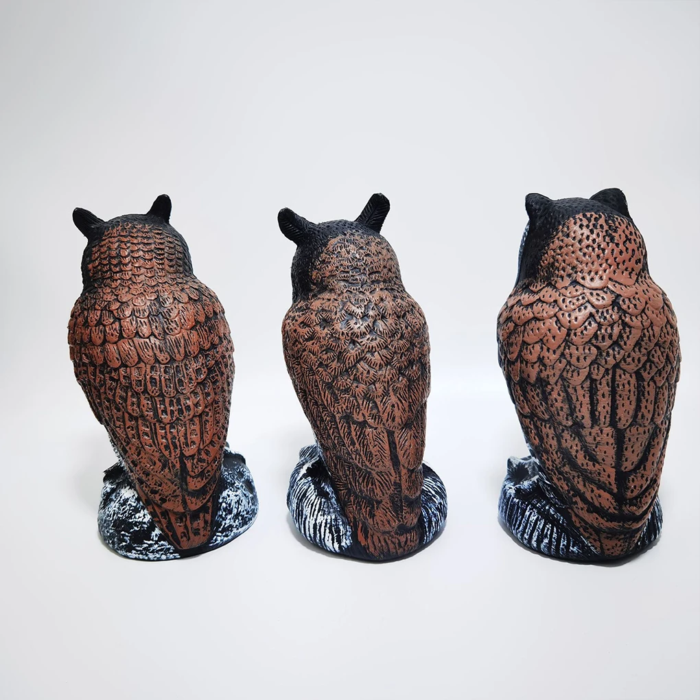 Owl Bird Deterrent Garden Plastic Owls to Keep Birds Away Waterproof Sunscreen Owl to Scare Birds Away Owl for Birds