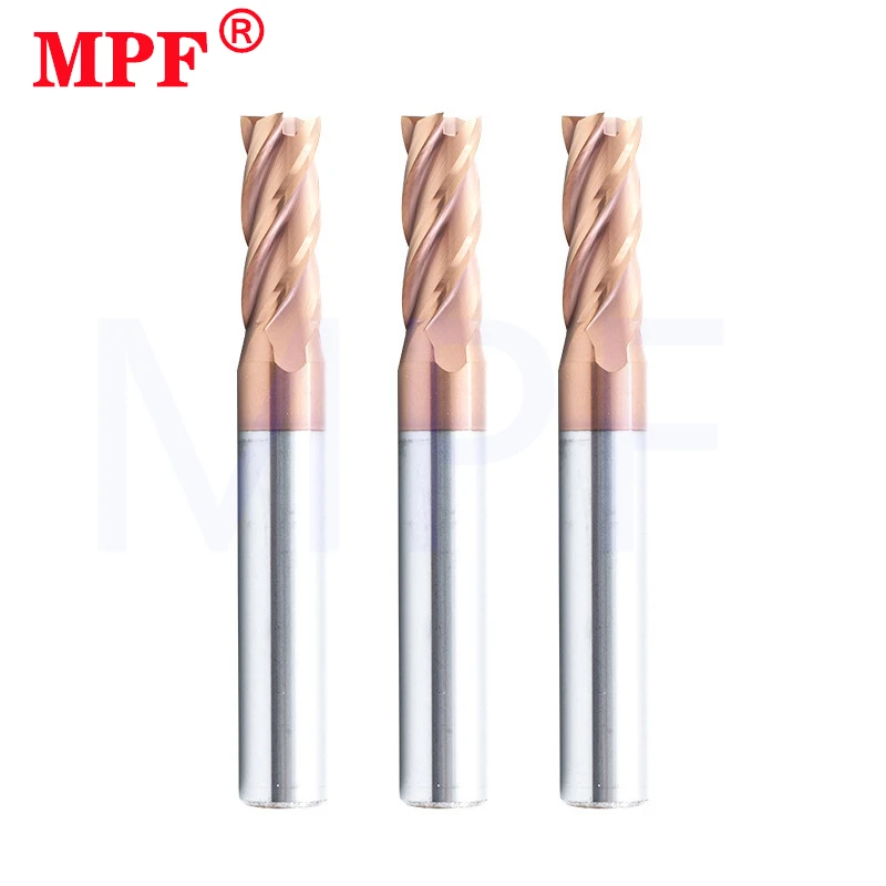 Milling Cutter Alloy Coating Tungsten Steel Tool Cnc Maching Hrc55 4 Flute Endmill Top  Milling Cutter Kit Milling Machine Tools
