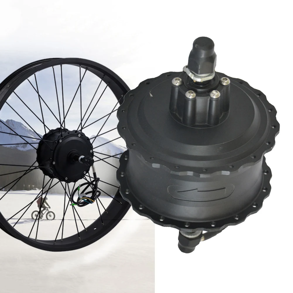 

48V 750W Brushless Fat Bike Hub Motor Rear Drive 9pin Waterproof Connector For 175mm 190mm Fork 6-9 Speed Wheel