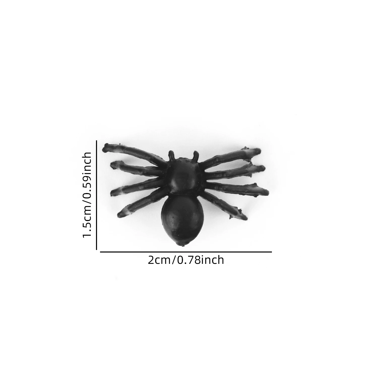 Mini black spider pranks scary plastic toys parody fake insect models