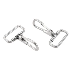 2pcs Swivel Trigger Lobster ClaspTrigger Clasps Clips Stainless Steel for Webbing Keychain Hooks Camera Backpack Leather Craft